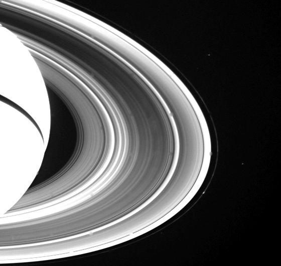 Spokes on Side of Saturn Rings