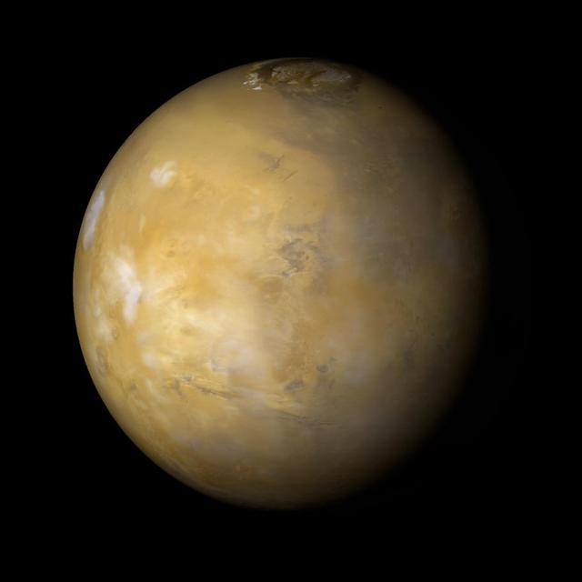 NASA image: Tharsis Volcanoes and Valles Marineris, Mars