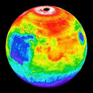 Martian Temperatures Measured by the Thermal Emission Spectrometer TES. Isidis Planitia View