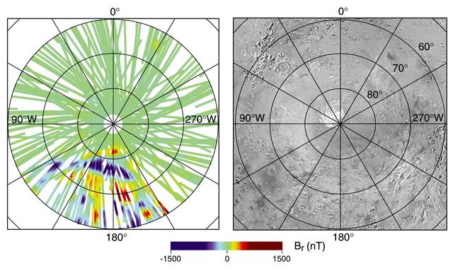 NASA image: South Polar Magnetic Anomaly Map MAG/ER