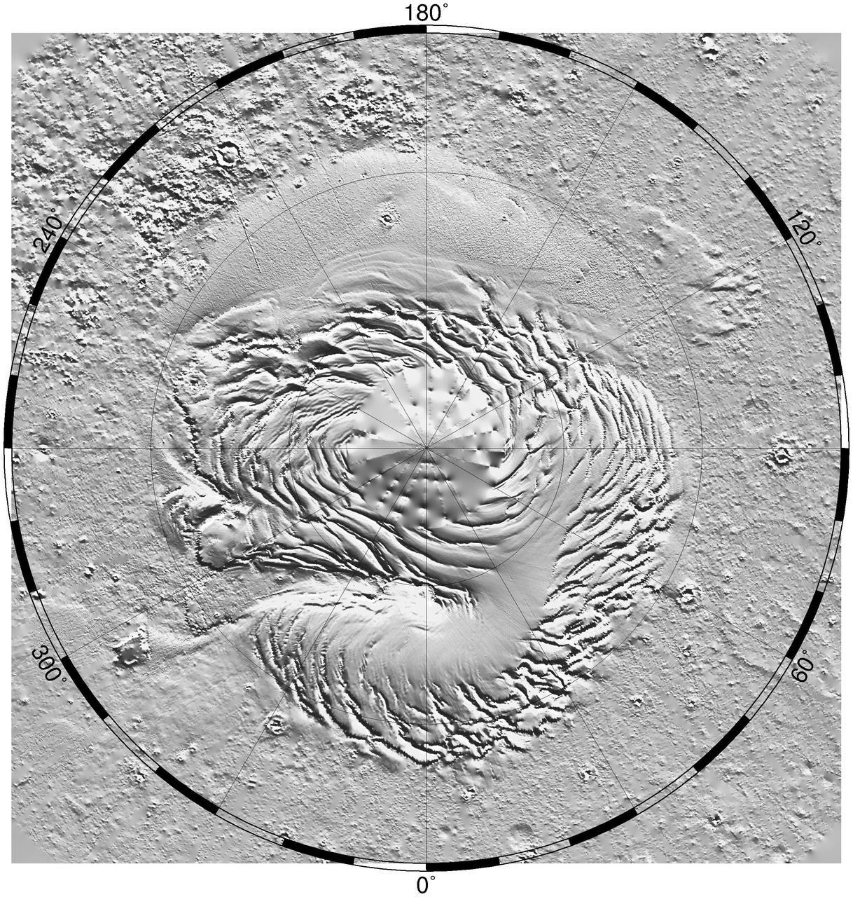 North Polar Topography MOLA