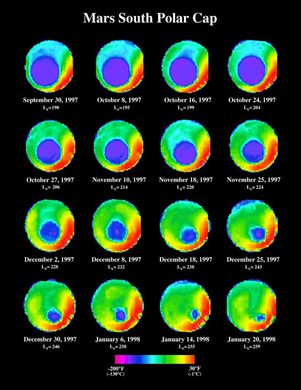 South Polar Cap Thermal Retreat TES