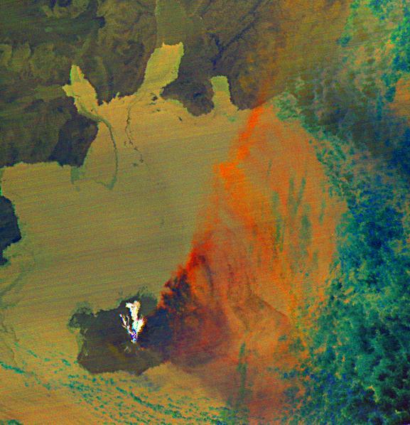 Since last spring, the U.S. Geological Survey Alaska Volcano Observatory AVO has detected increasing volcanic unrest at Augustine Volcano in Cook Inlet, Alaska near Anchorage. This image is from NASA Terra spacecraft.