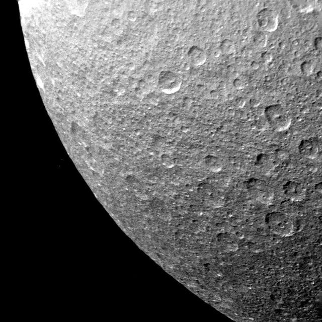 Rhea - Multiple Impact Craters