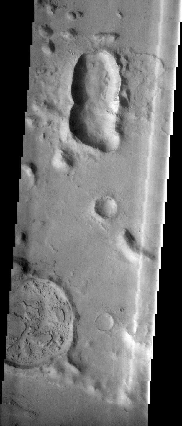 This image contains several different impact craters