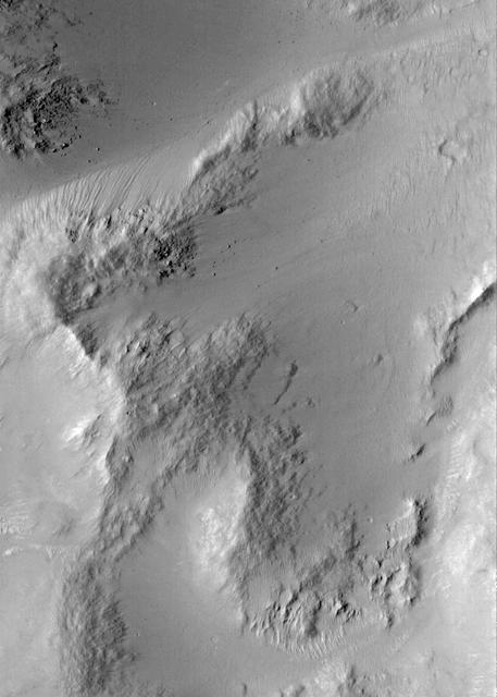 NASA image: A Typical Martian Scene: Boulders and Slopes in a Crater in Aeolis