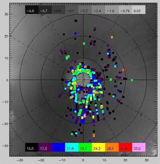 Slab Ice and Snow Flurries in the Mars Northern Polar Night