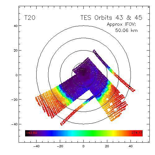 Dark Dry Ice on Southern Cap - Thermal Image