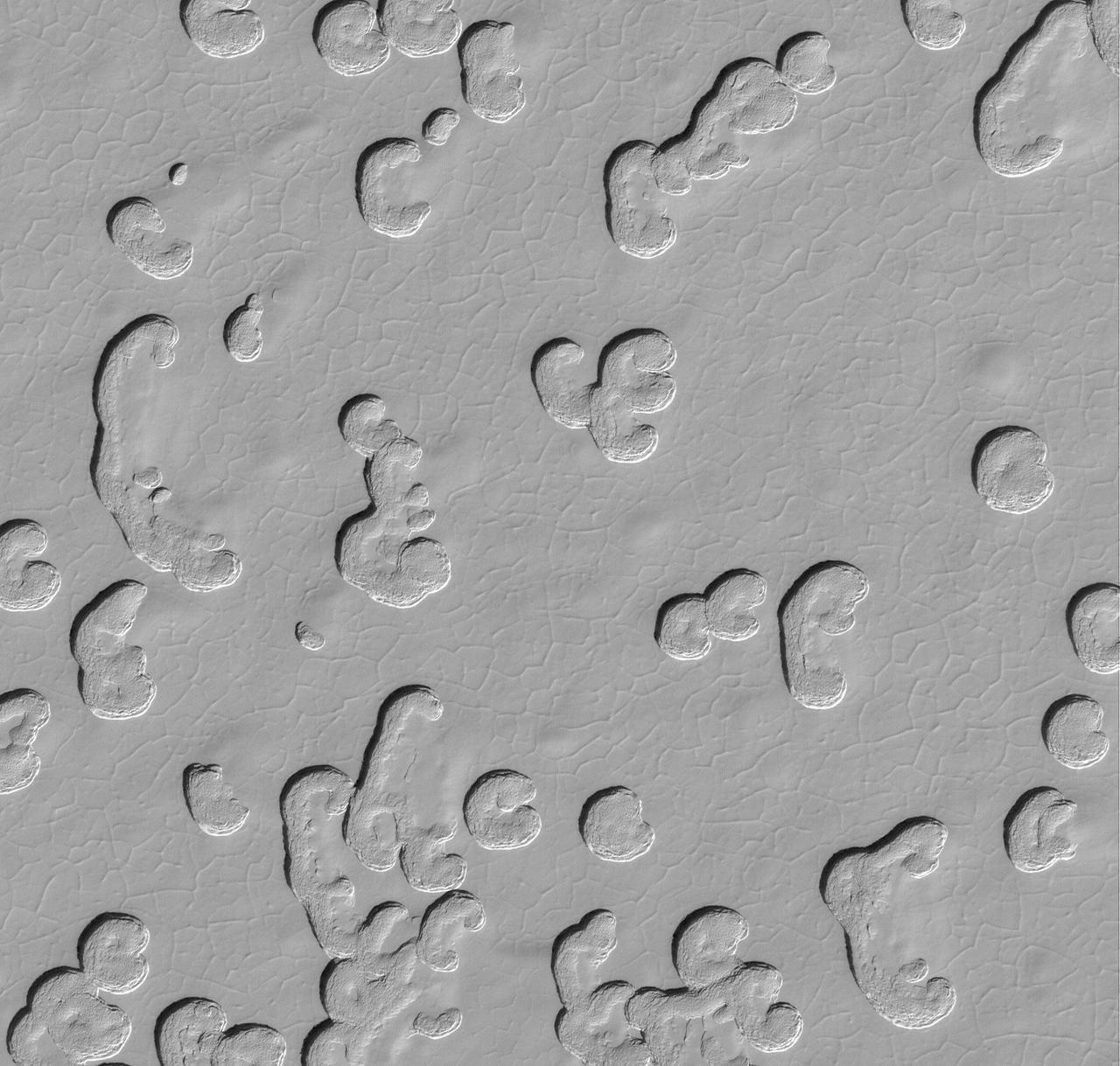 Martian South Polar Cap Close-Up