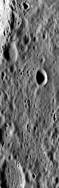 NASA Mariner 10 spacecraft was coaxed into a third and final encounter with Mercury in March of 1975. This is one of the highest resolution images of Mercury acquired by the spacecraft.    
