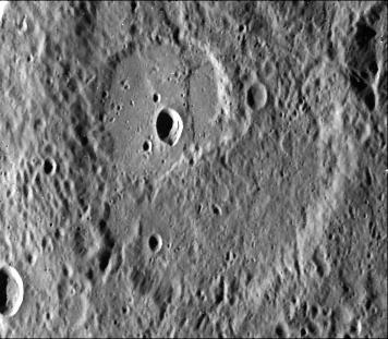 This image was taken by NASA Mariner 10 during it first encounter with Mercury in 1974. The scarp forms a broad lobe whose southern end abuts against and follows closely the irregular contour of the crater wall.