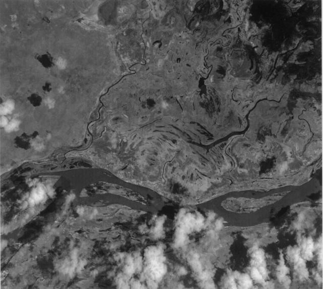 NASA image: ASTER First Views of San Francisco River, Brazil - Visible/near Infrared VNIR Image monochrome