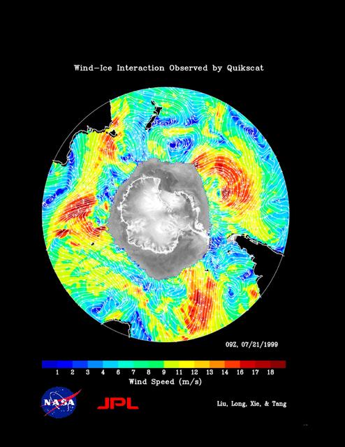 NASA image: SeaWinds Wind-Ice Interaction
