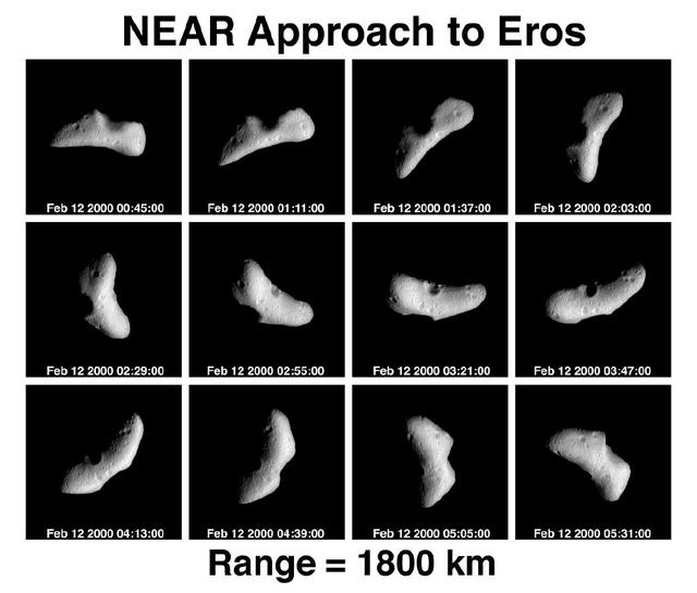 NASA image: NEAR Approach to Eros - 12 Panel Rotation Sequence