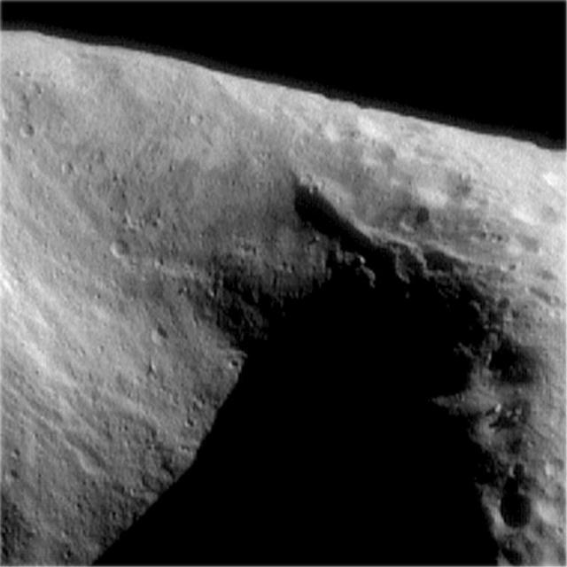 NASA image: Interesting Structural Features on Eros