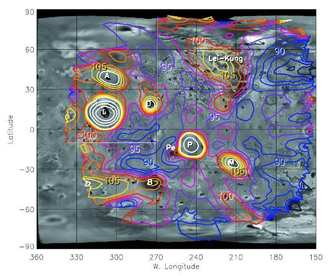 Temperature Map of Io Night Side