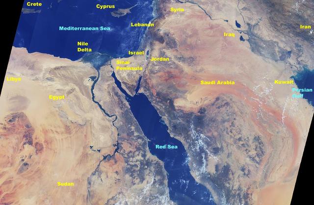 NASA image: MISR Views the Middle East