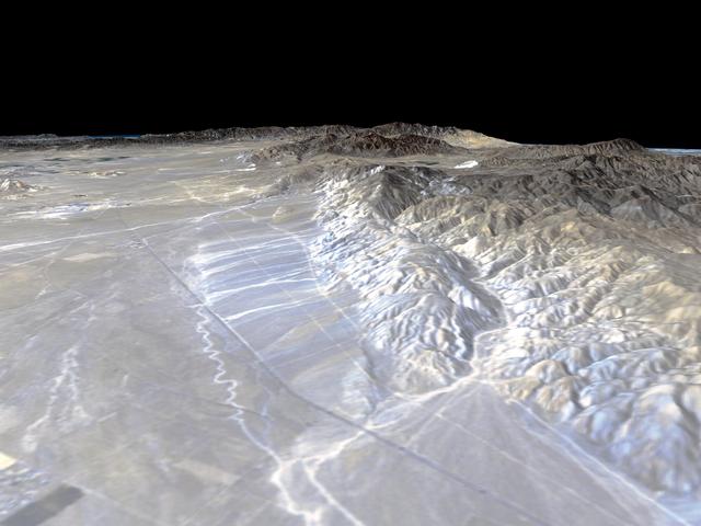NASA image: Perspective View, Garlock Fault