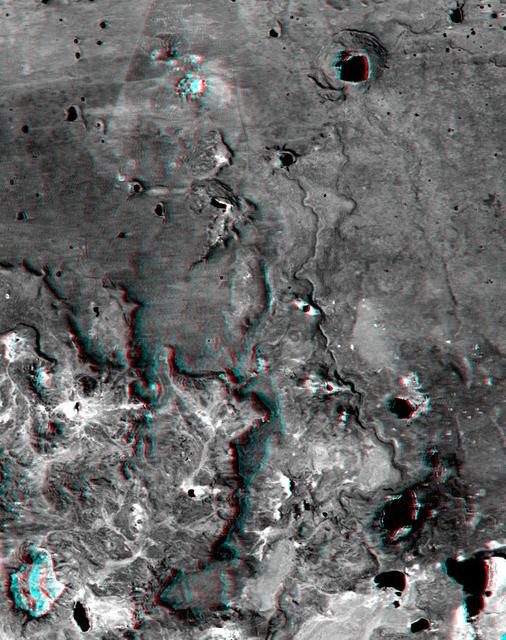 NASA image: SRTM Anaglyph: Inverted Topography, Patagonia, Argentina