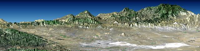 NASA image: Perspective with Landsat Overlay: Antelope Valley, California