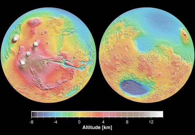 NASA image: Mars Topography