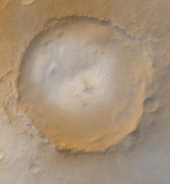 NASA image: The Frosted Craters of Northern Spring and Southern Autumn - Unnamed Crater