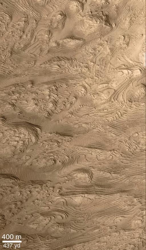 Layered Material in West Arabia Terra Crater