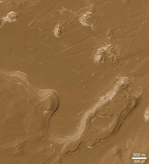 NASA image: Sediment History Preserved in Gale Crater Central Mound
