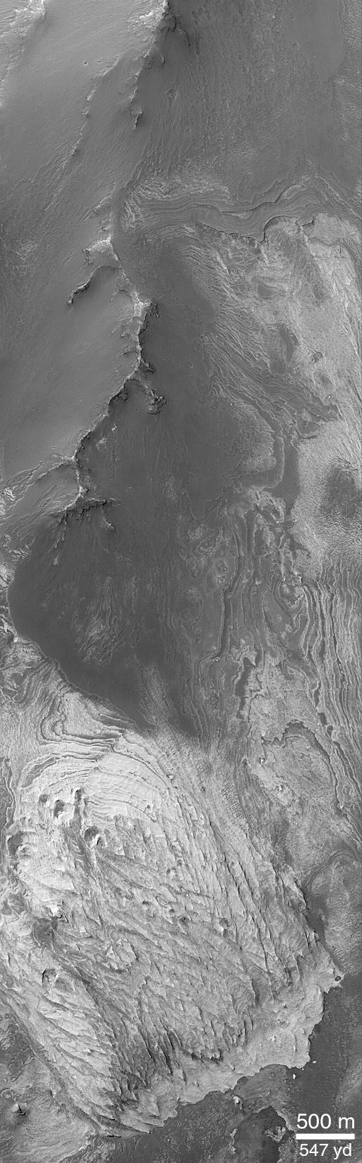 Light-toned Layered Outcrops in Valles Marineris Walls