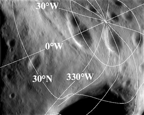 Eros Latitude and Longitude Grid