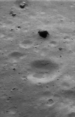 Eros Littered Surface from Low Altitude