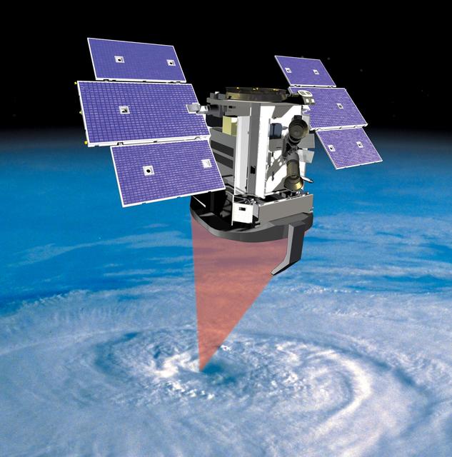 CloudSat Studies Clouds Artist Concept