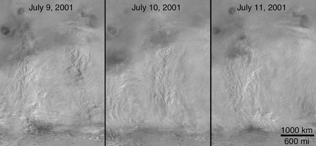 The 2001 Great Dust Storms - Daedalia/Claritas/Syria Dust Plumes