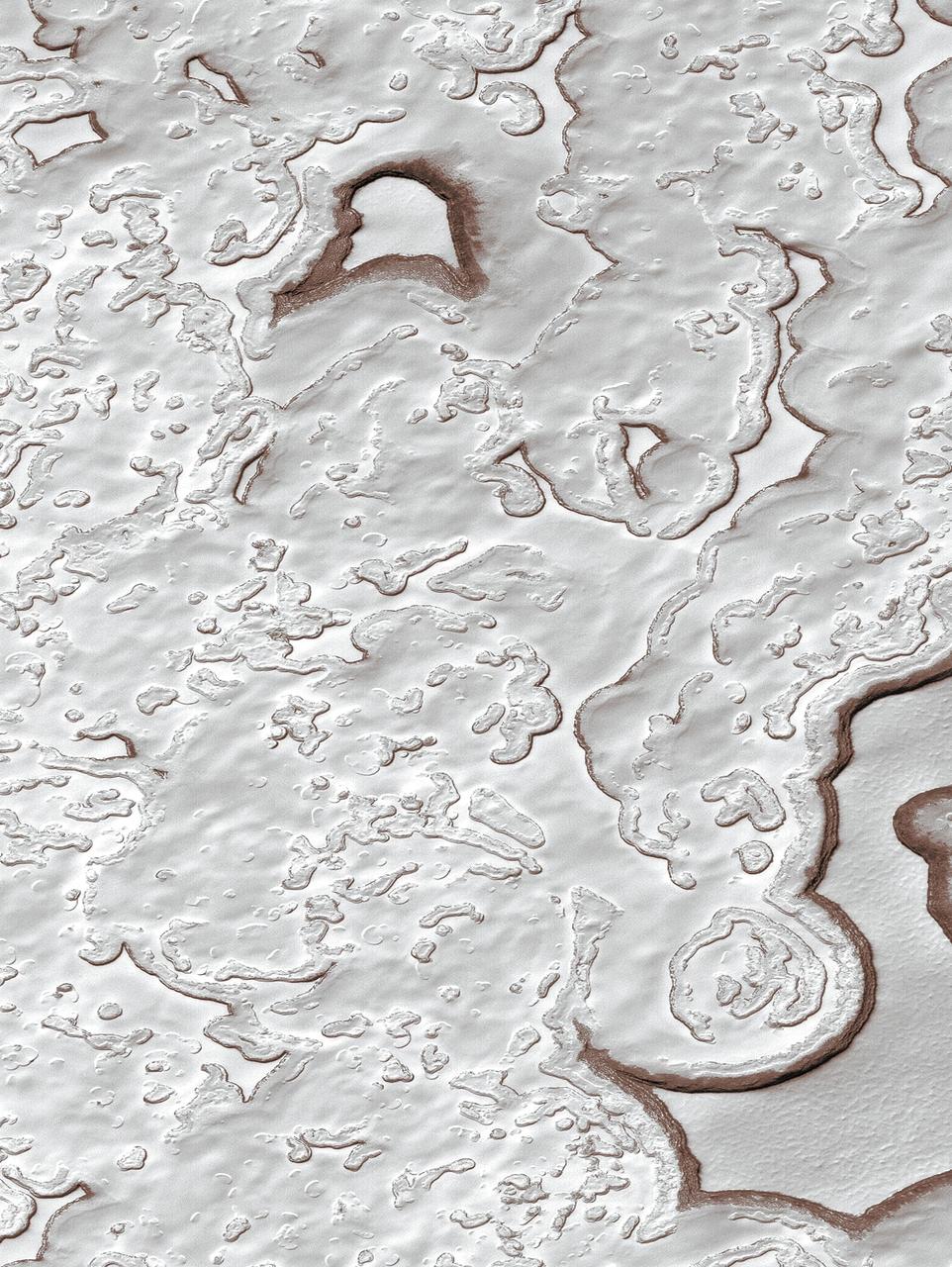 MOC View of the Martian South Polar Residual Cap
