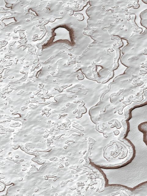 NASA image: MOC View of the Martian South Polar Residual Cap