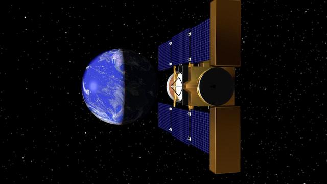 Artist rendering of NASA’s Stardust returning to Earth. Stardust is the first U.S. space mission dedicated to the exploration of a comet, and the first robotic mission designed to return extraterrestrial material from outside the orbit of the Moon.