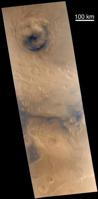 NASA image: Lyot Crater and Northern Deuteronilus Mensae