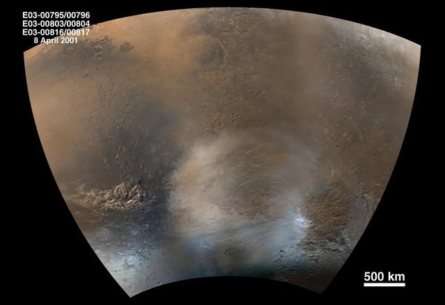 NASA image: Mid-Winter Dust Storms Near Hellas Planitia