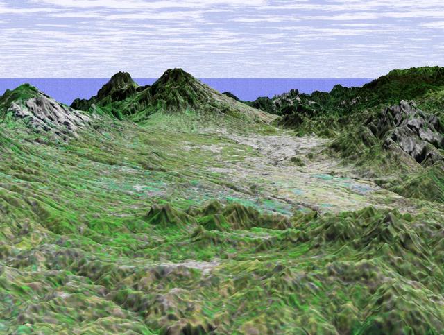 NASA image: SRTM Perspective View with Landsat Overlay: San Jose, Costa Rica