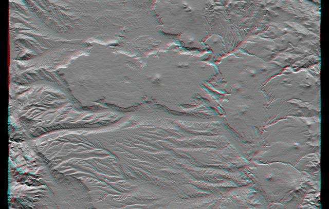 NASA image: SRTM Anaglyph: Las Bayas, Argentina