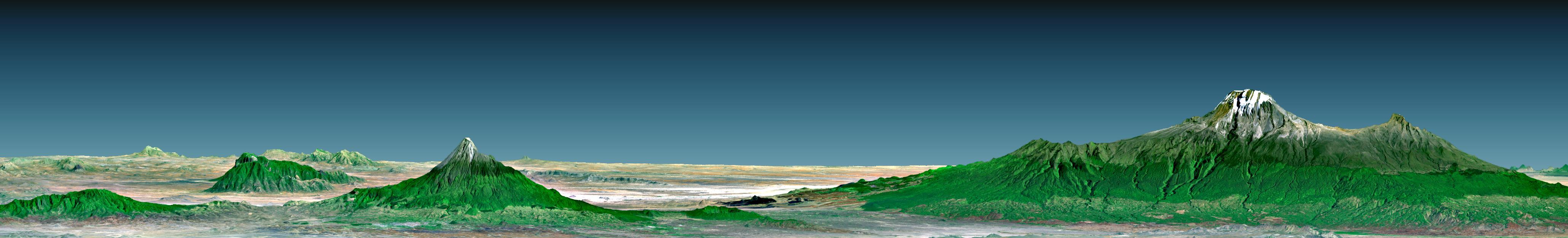 Mount Kilimanjaro, the highest point in Africa, reaches 5,895 meters 19,340 feet above sea level, tall enough to maintain a permanent snow cap despite being just 330 kilometers 210 miles south of the equator.