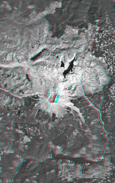 NASA image: Anaglyph, Mount St Helens, Washington State