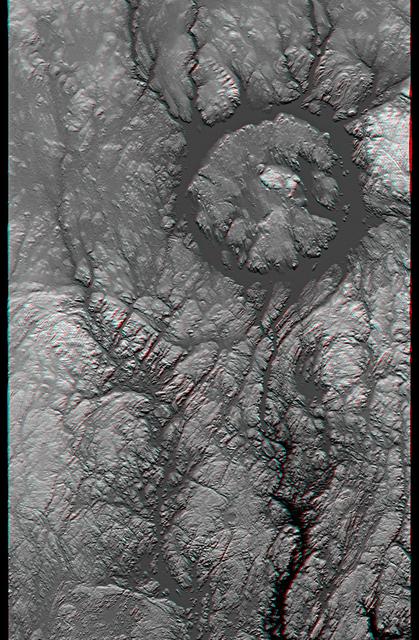 NASA image: Anaglyph, Manicouagan Crater, Quebec, Canada