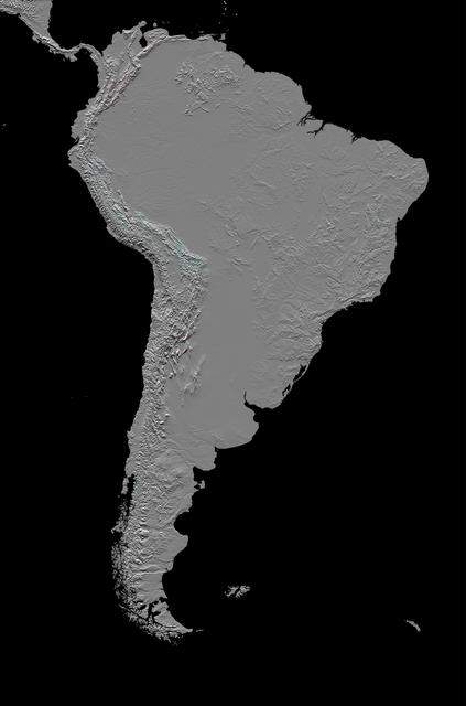 NASA image: Anaglyph, South America