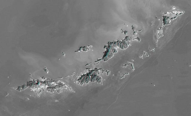 NASA image: Anaglyph with Landsat Virgin Islands, Caribbean