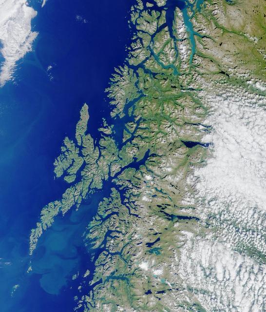 NASA image: Where on Earth...? MISR Mystery Image Quiz #3:<br .>Lofoten Islands, Norway