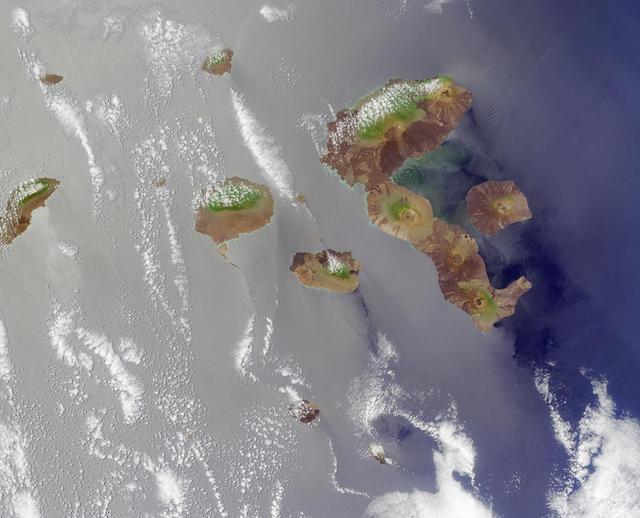 NASA image: Where on Earth...? MISR Mystery Image Quiz #5:<br .>Galapagos Islands