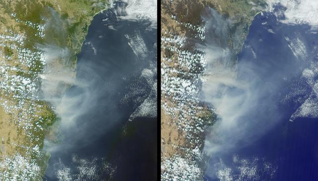 NASA image: Smoke Blankets New South Wales, Australia