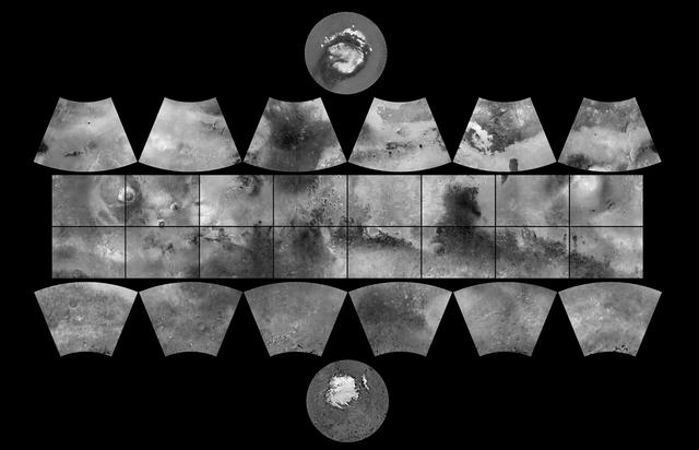 NASA image: The MGS MOC Wide Angle Map of Mars
