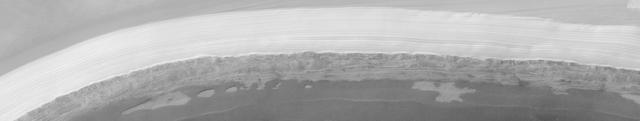 NASA image: MGS MOC Extended Mission View of North Polar Layers